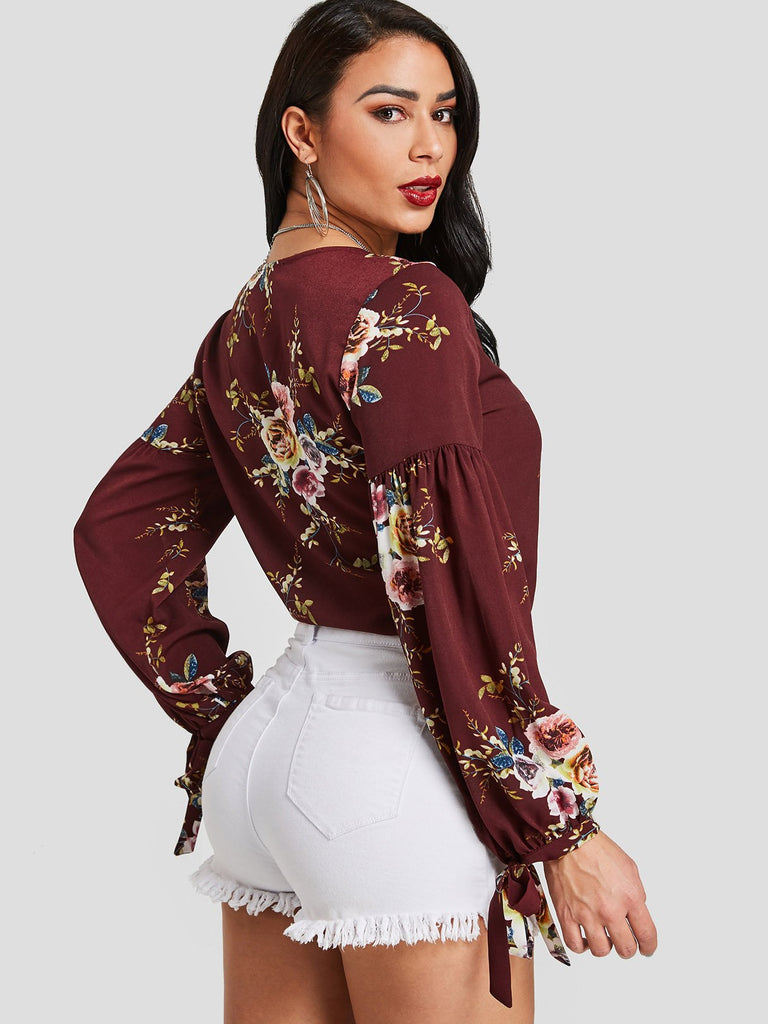 Womens Burgundy Blouses