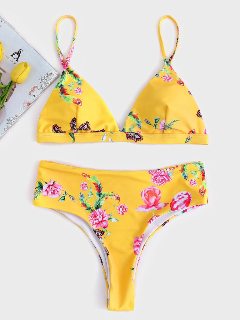 Womens Sleeveless Two Piece Bikinis