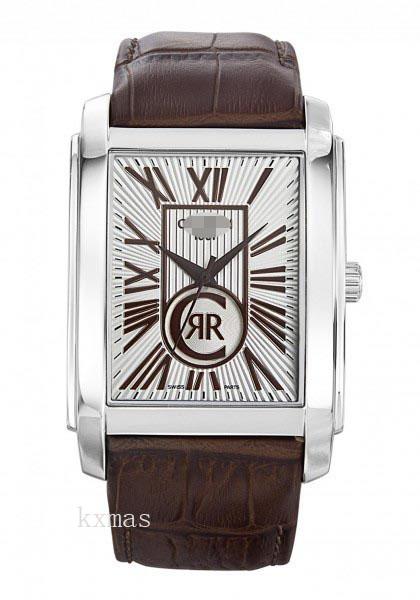Best Budget Leather 26 mm Watch Strap Replacement CRB011A213B_K0001873