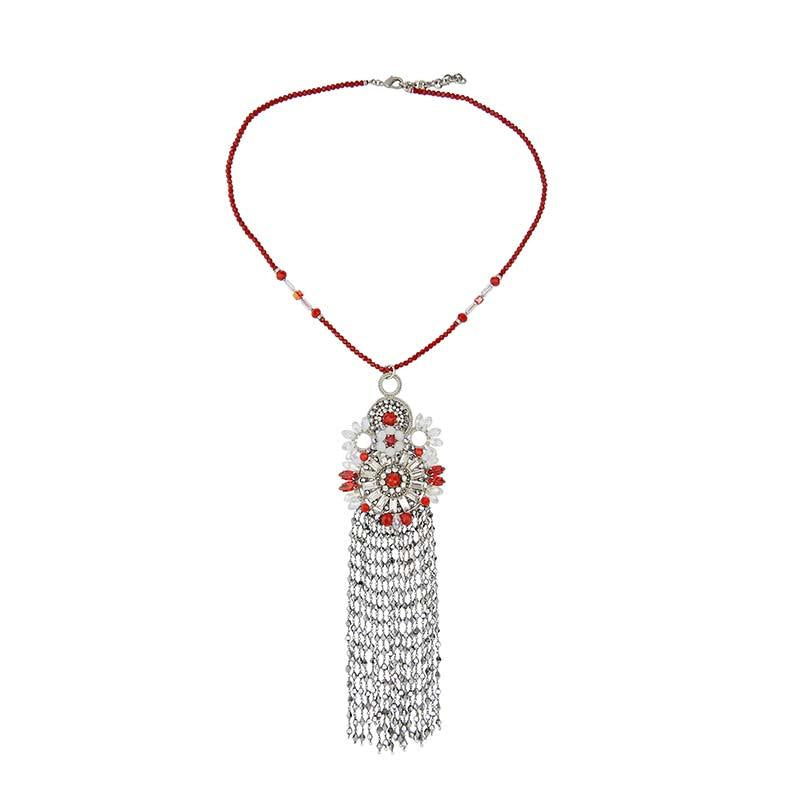 Cascade Crystal Drape Necklace