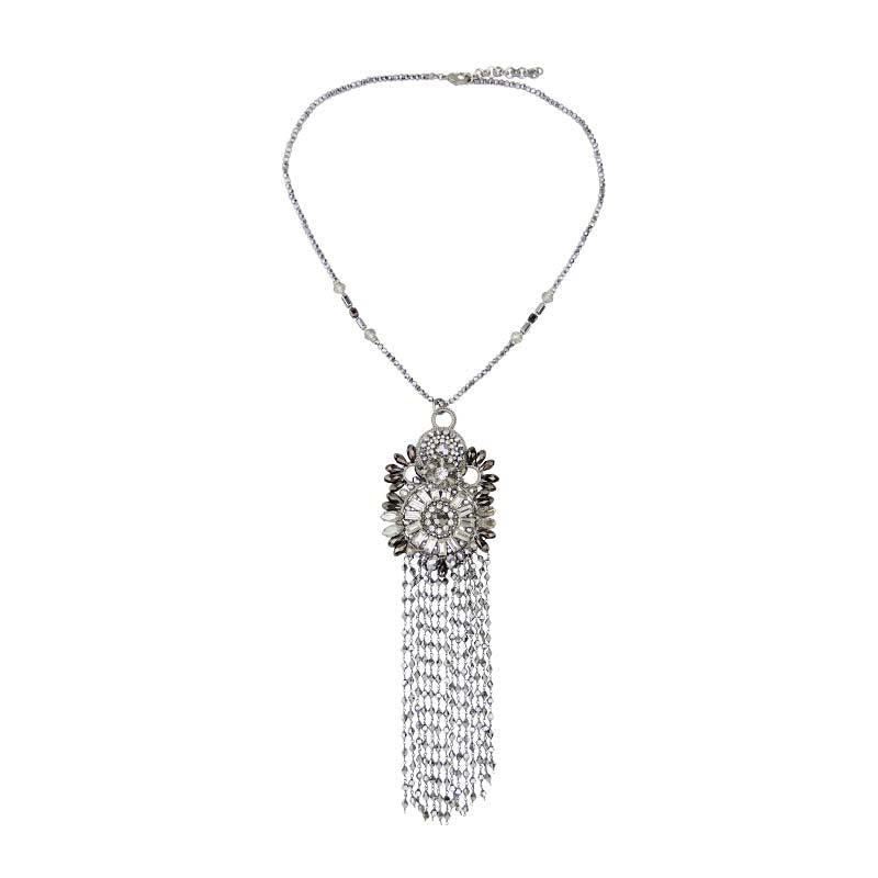 Cascade Crystal Drape Handmade Necklace Roaring 19S Jewelry