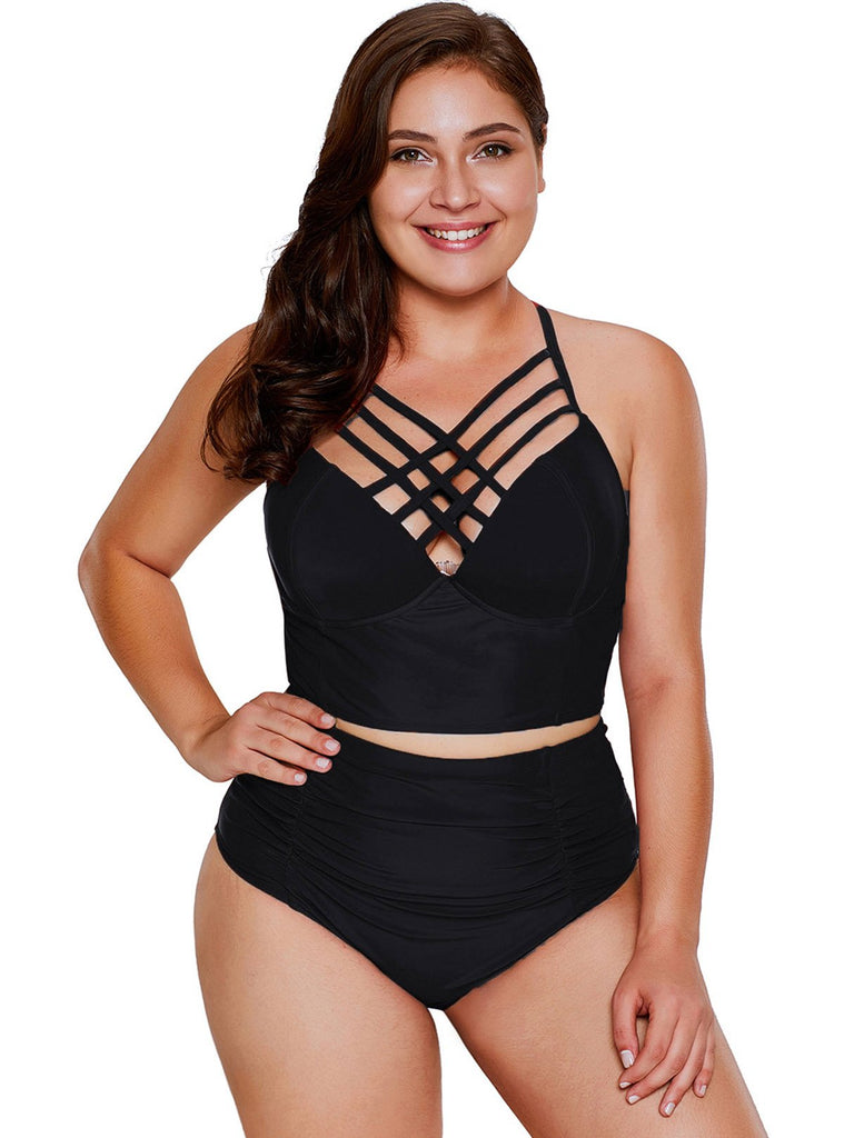 Ladies Sleeveless Plus Size Swimwear