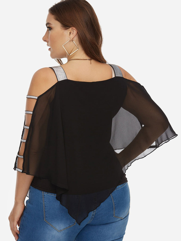 Womens Black Plus Size Tops