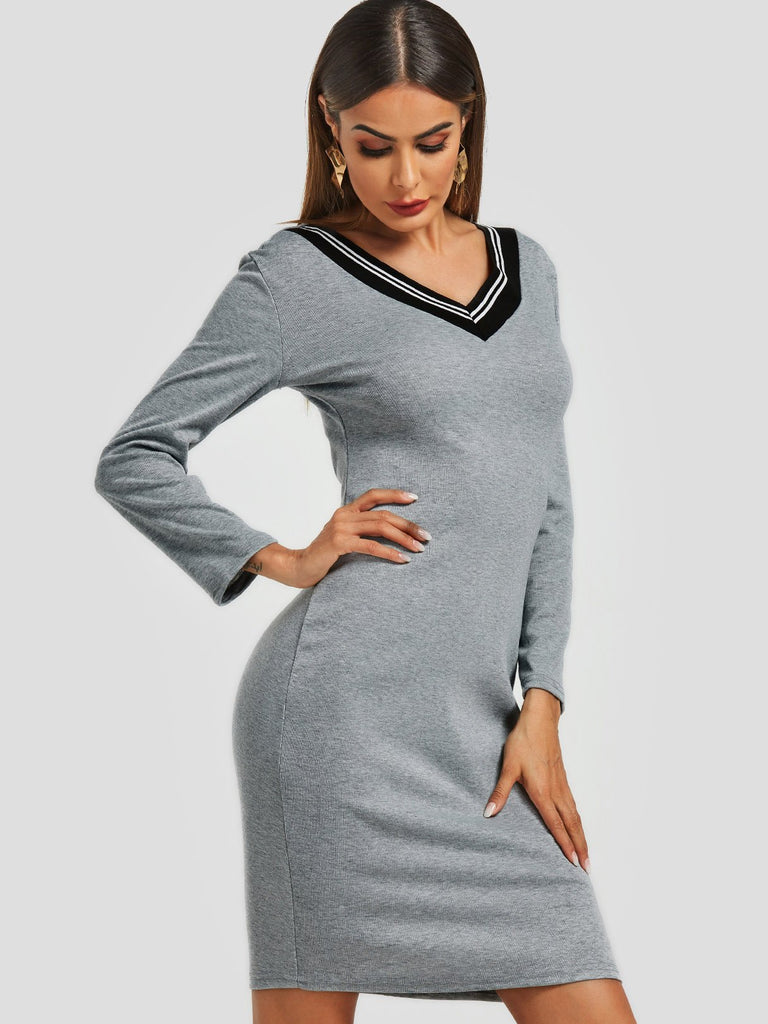 Ladies Long Sleeve Mini Dress