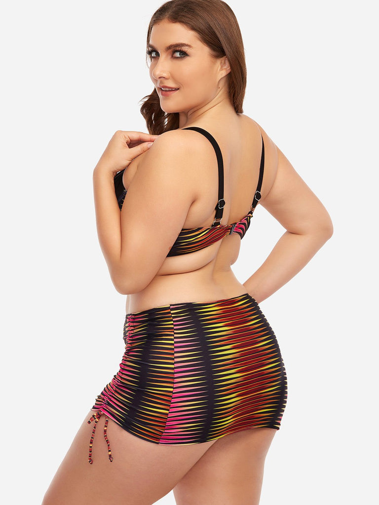 Womens Pink Plus Size Swimwear