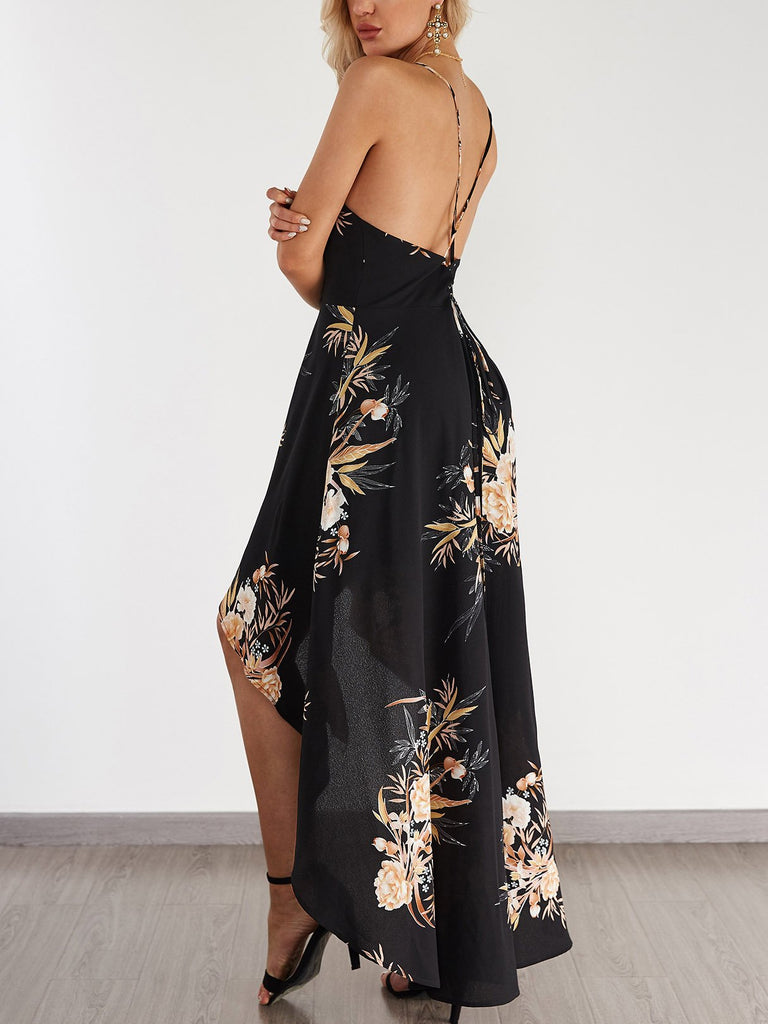 Womens Black Floral Dresses