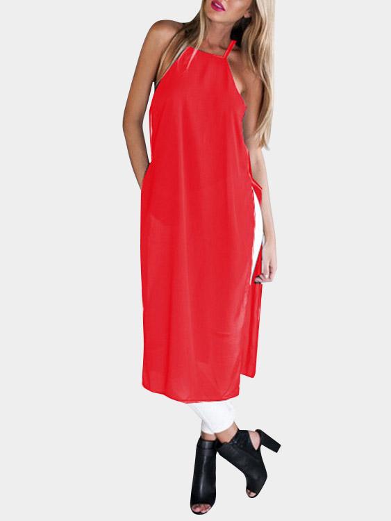 Womens Red Midi Dresses
