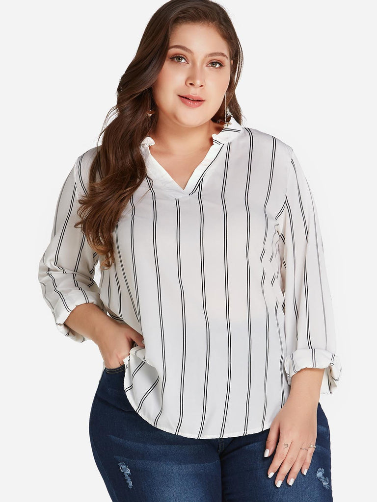 Ladies Long Sleeve Plus Size Tops