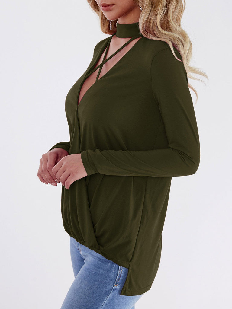 Ladies Army Green T-Shirts
