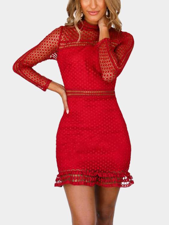 Ladies Long Sleeve Mini Dresses