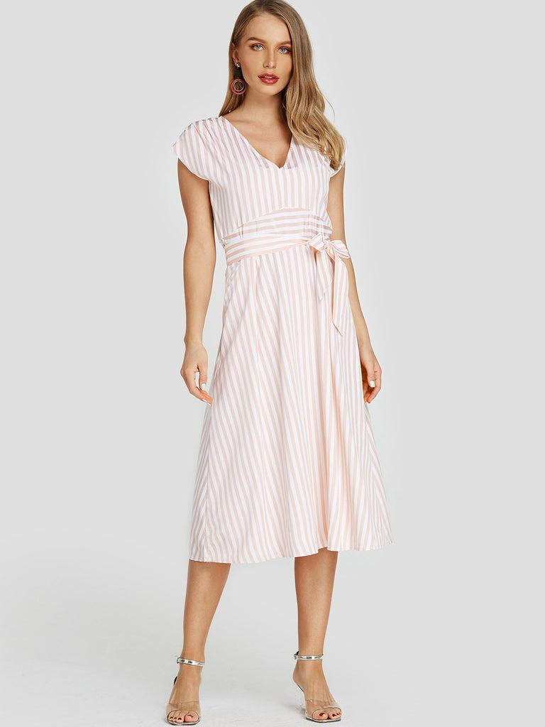 Womens Pink Midi Dresses