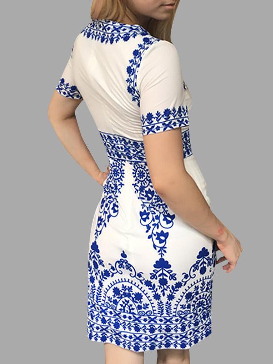 Womens Blue Midi Dresses