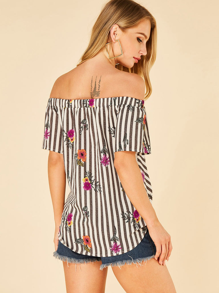 Ladies Short Sleeve Blouses