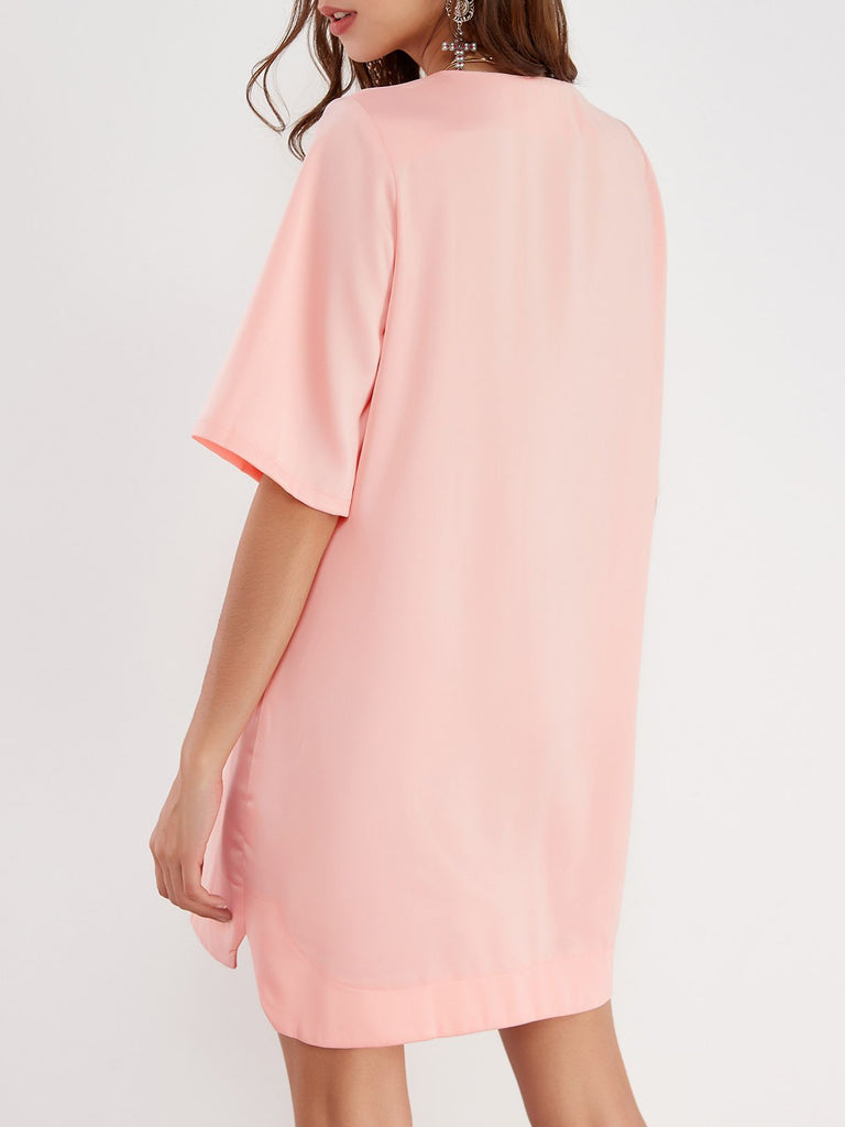 Womens Pink Shirt Dresses