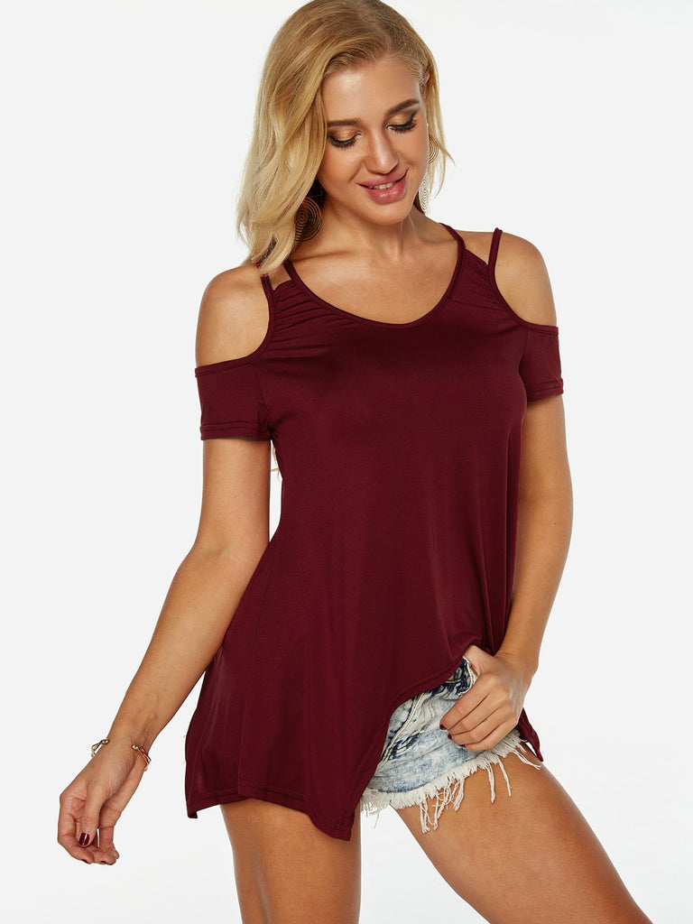 Ladies Burgundy T-Shirts