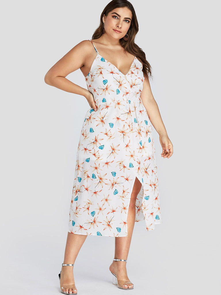 Plus Size Floral Dresses With Sleeves