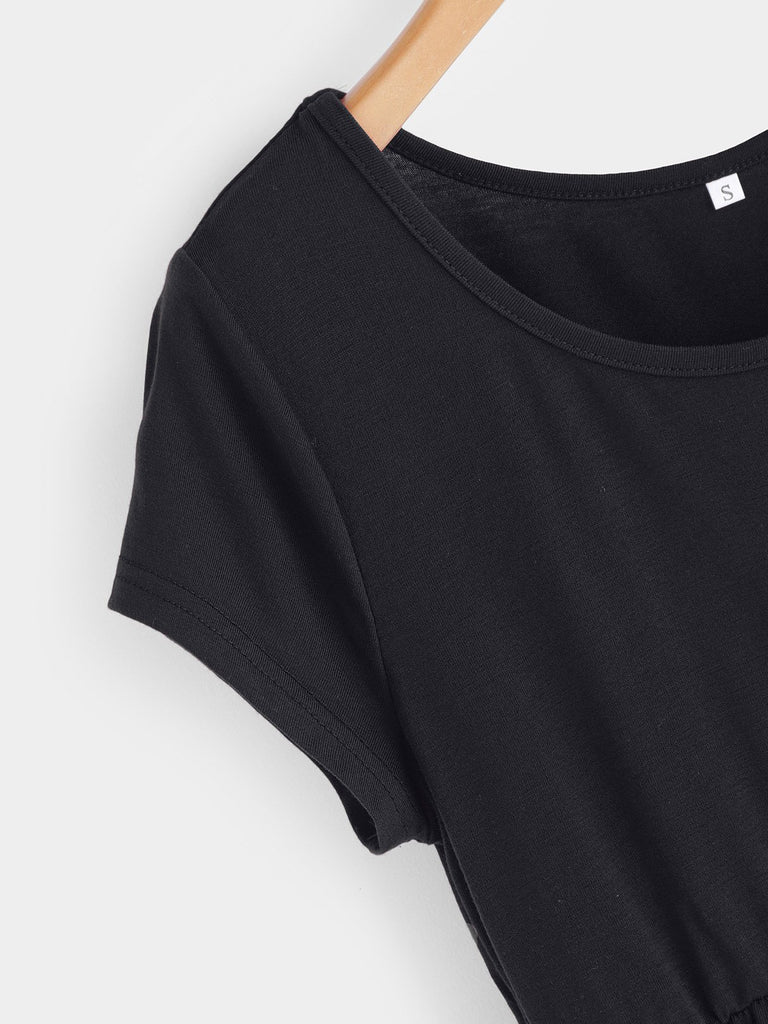 Ladies Short Sleeve Midi Dress