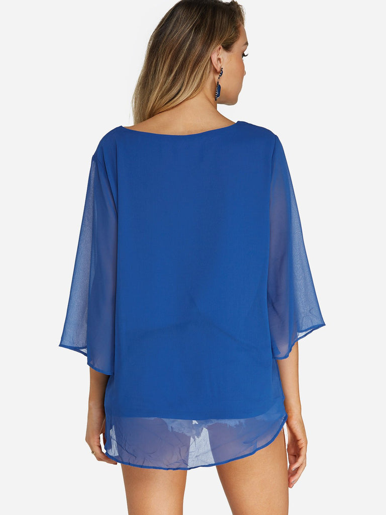 Womens Blue Blouses