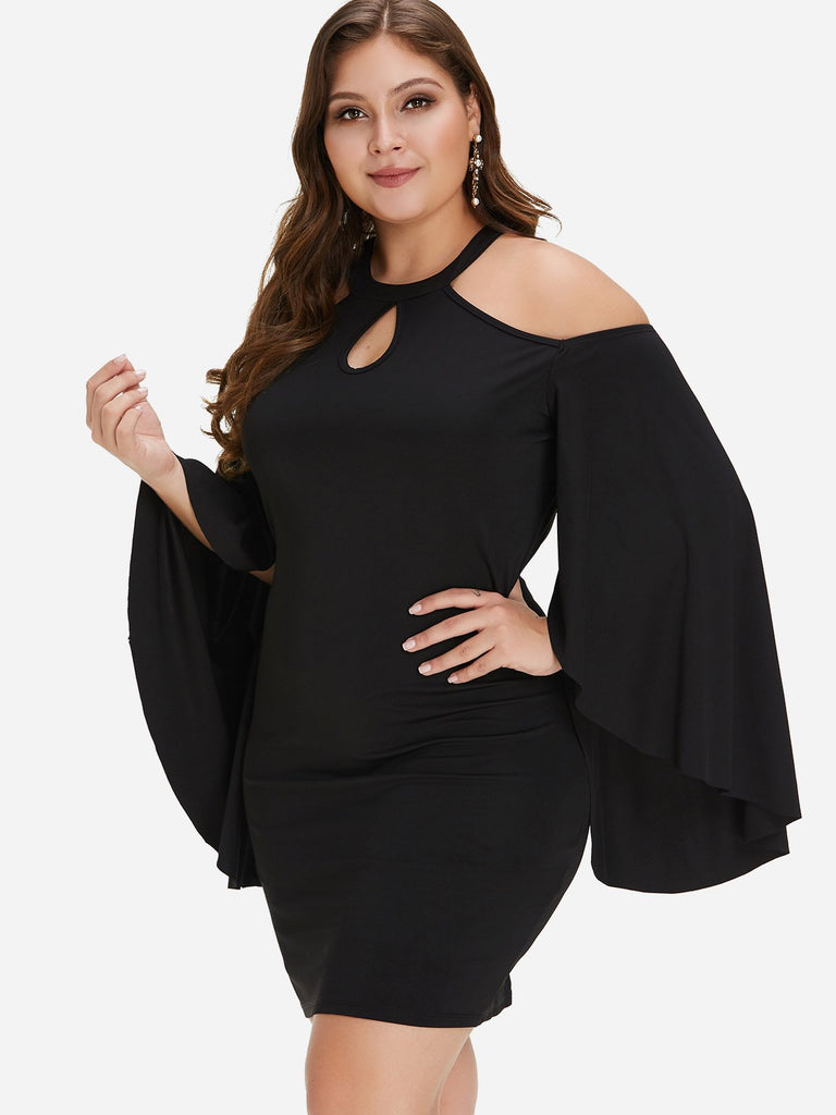 Womens Long Sleeve Plus Size Dress