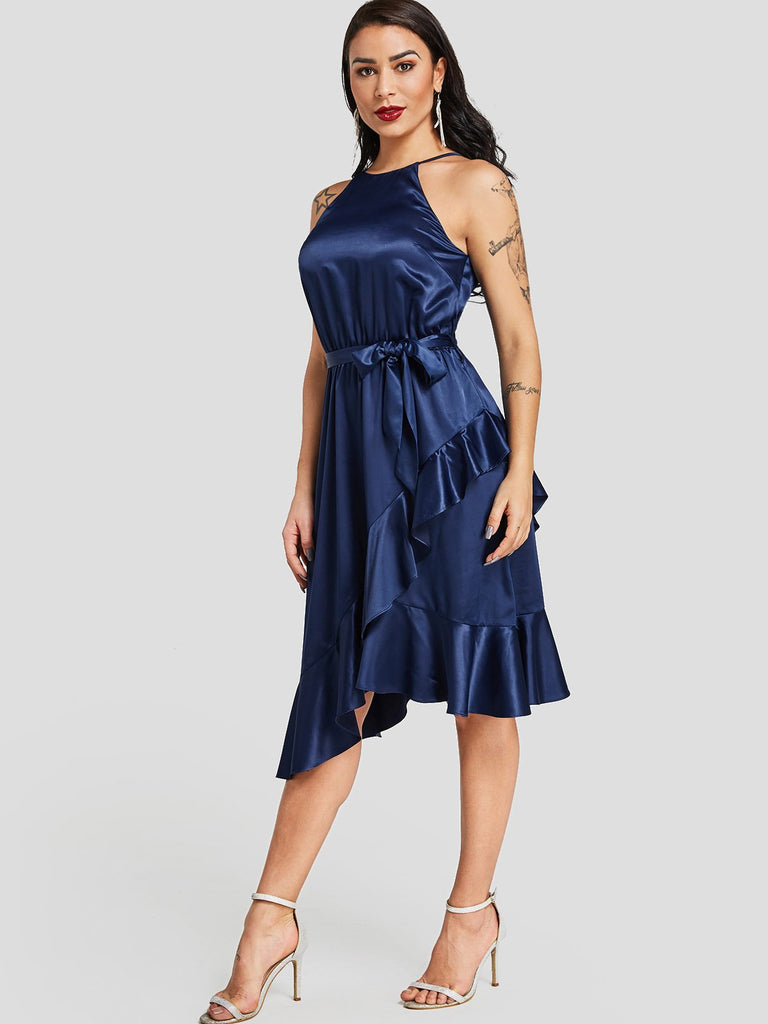 Womens Navy Midi Dresses