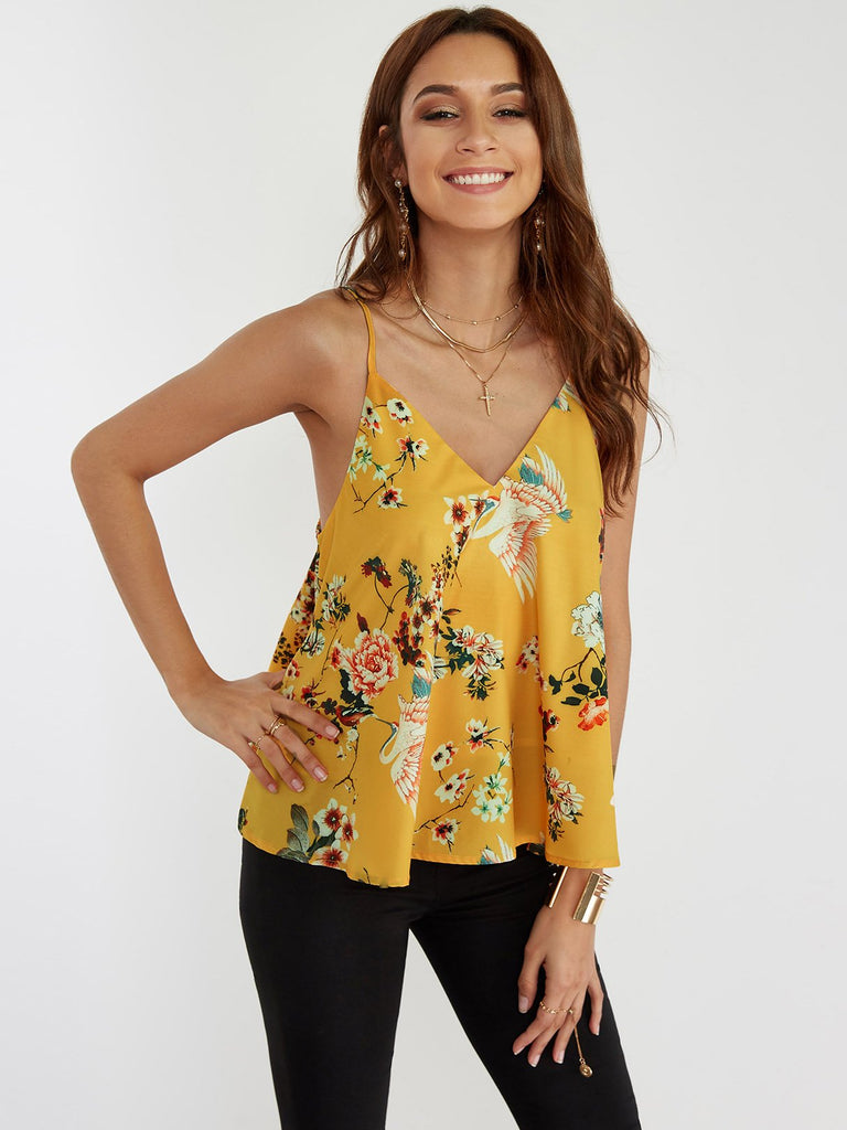 Womens Floral Print Camis