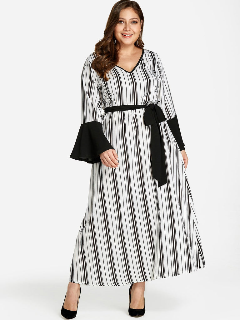 Womens Long Sleeve Plus Size Dress