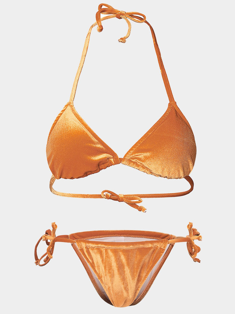 Womens Orange Bikinis
