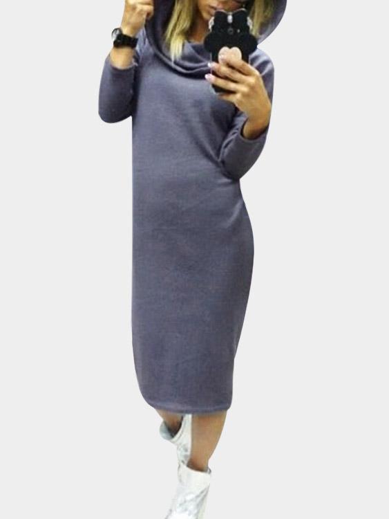Womens Grey Midi Dresses