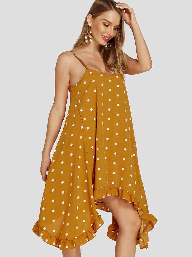 Ladies Yellow Casual Dresses