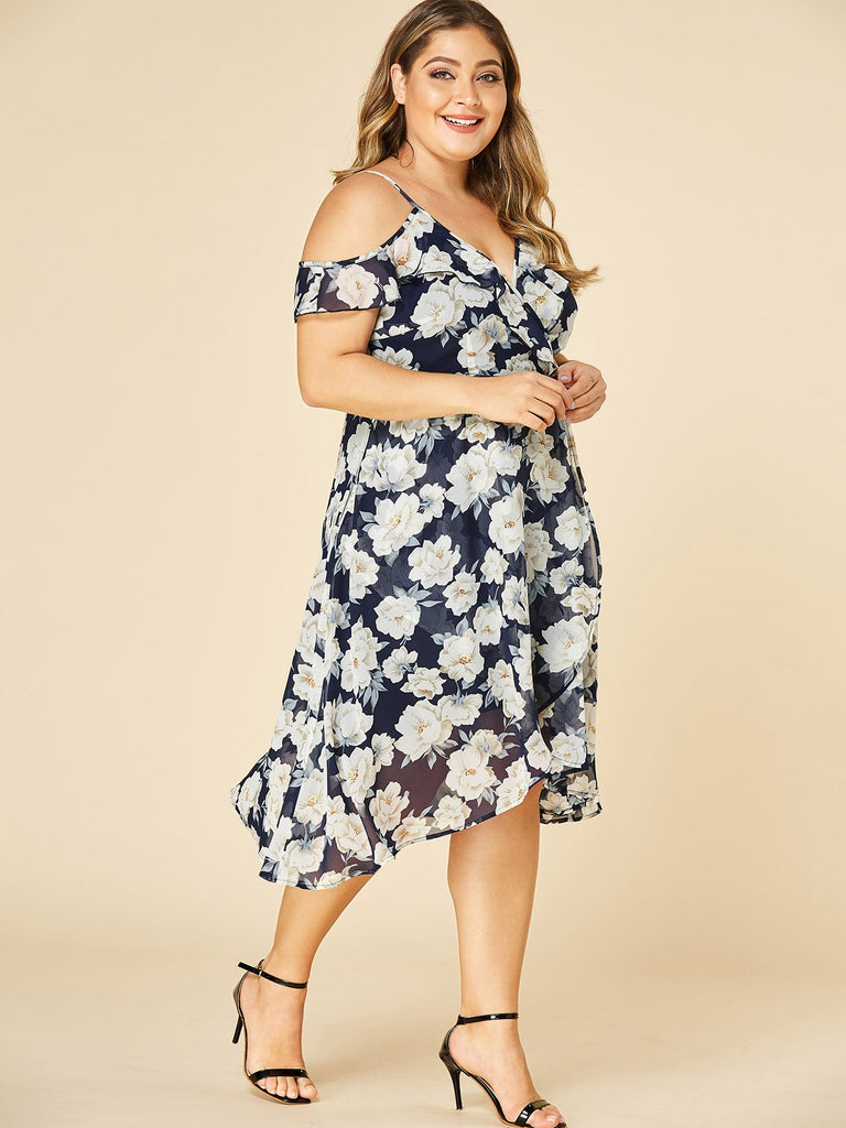 Ladies Floral Plus Size Dresses