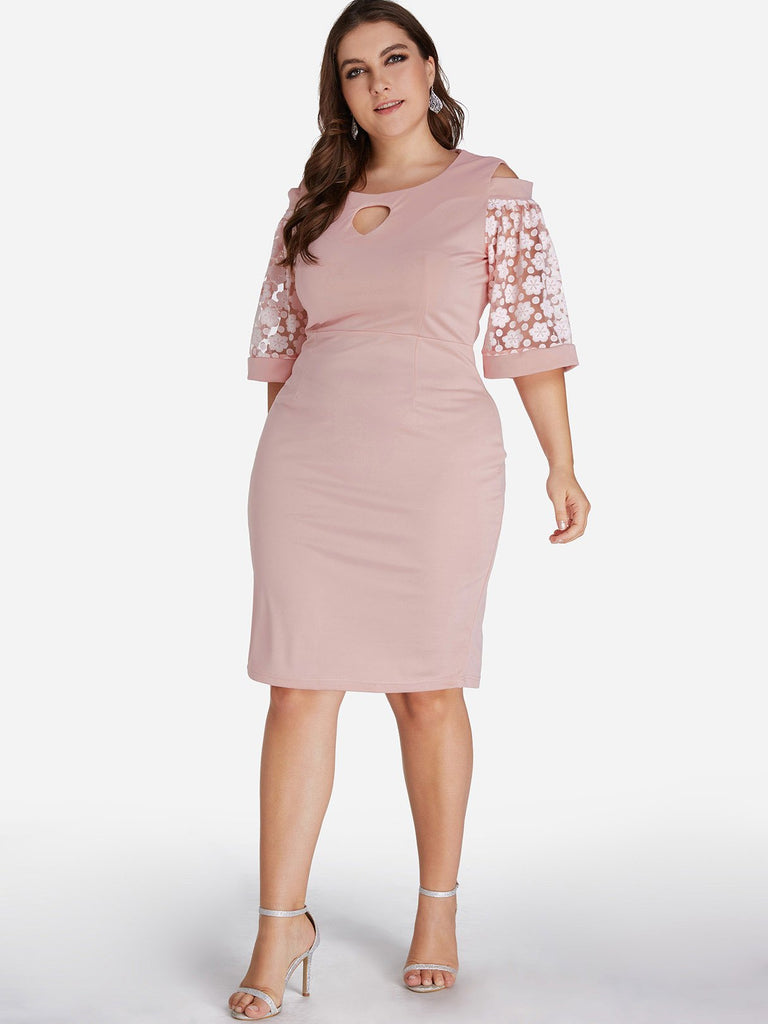 Womens Half Sleeve Plus Size Dresses