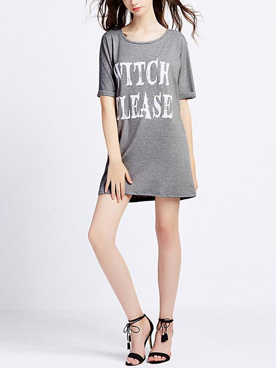 Ladies Grey Mini Dresses
