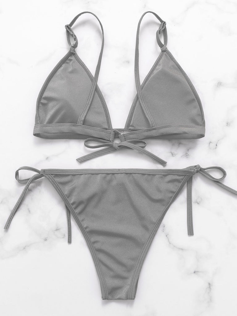 Womens Grey Bikinis