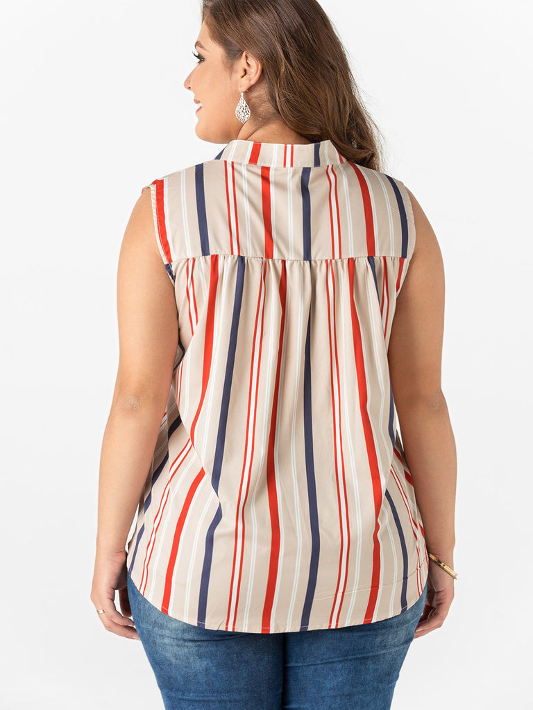 Womens Striped Plus Size Tops