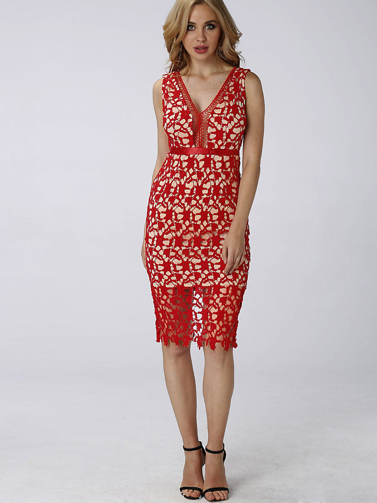 Ladies Sleeveless Midi Dress
