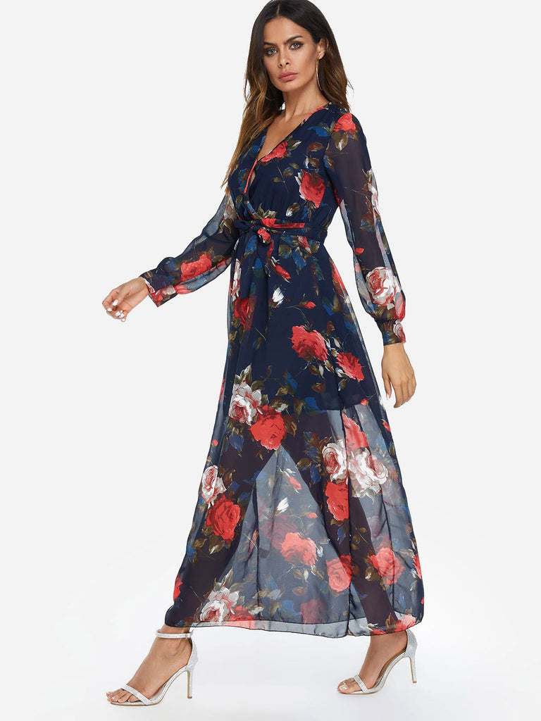 Ladies Long Sleeve Maxi Dress