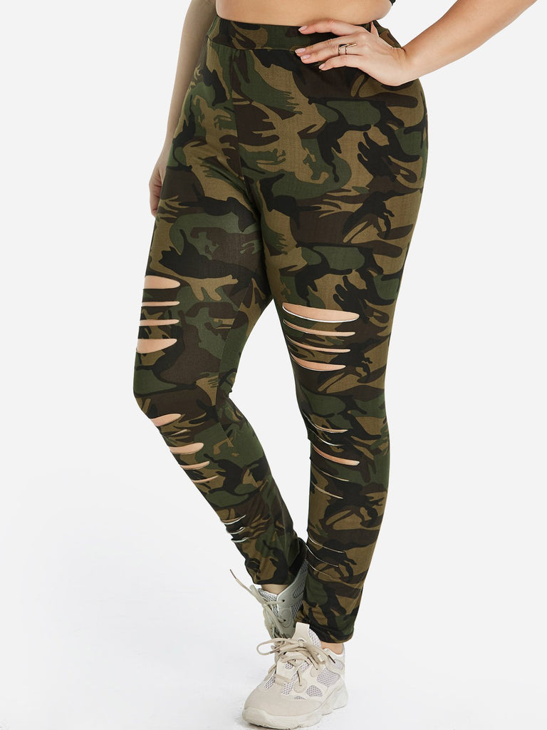 Ladies Camo Plus Size Bottoms