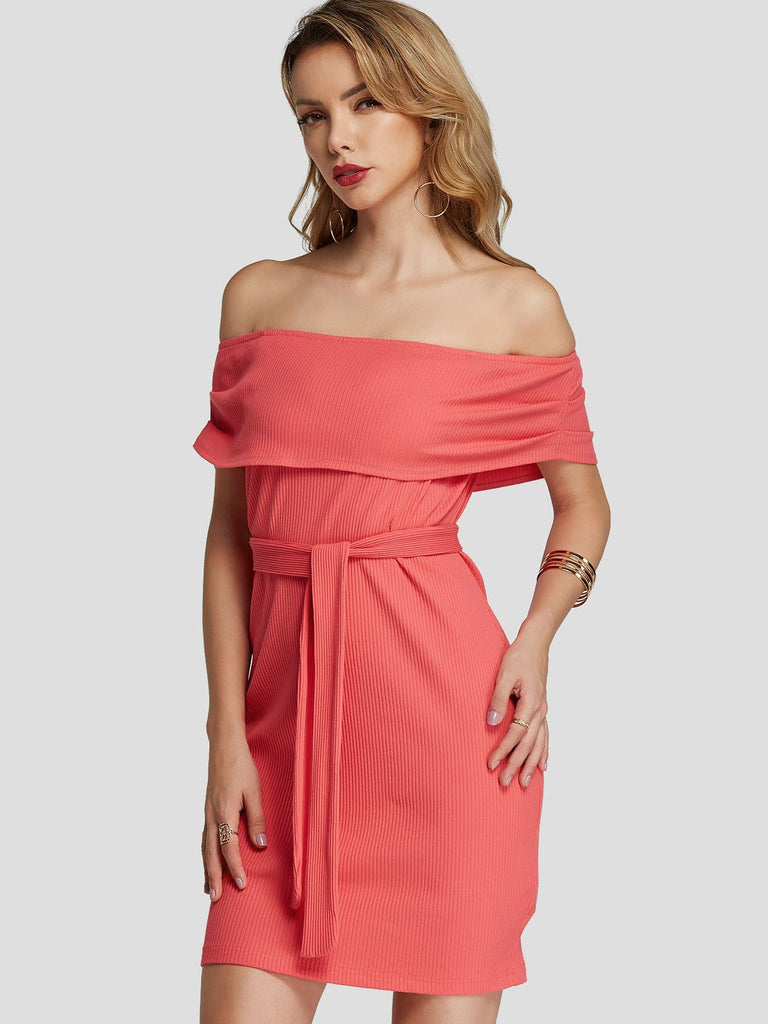 Ladies Short Sleeve Mini Dresses
