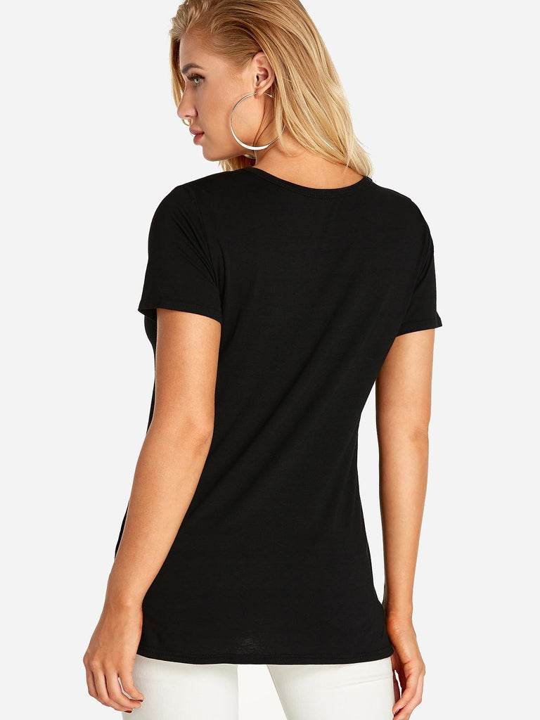 Womens Black T-Shirts