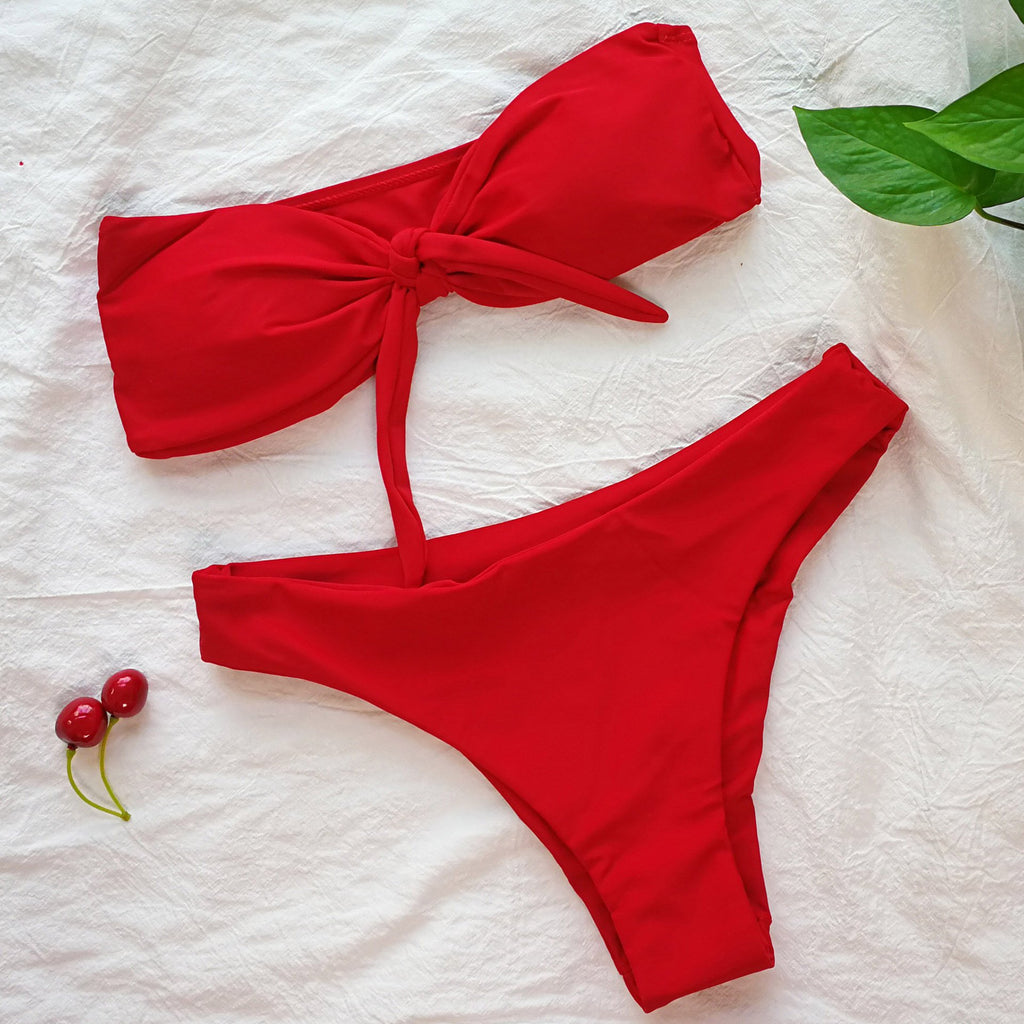 Ladies Red Bikinis