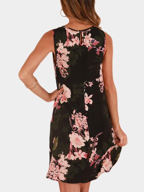 Womens Black Floral Dresses