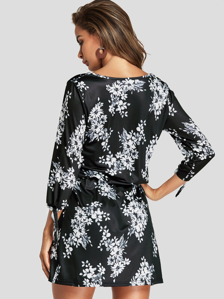 Womens Short Sleeve Mini Dress