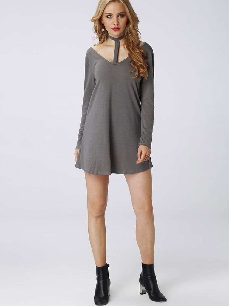 Ladies Long Sleeve Mini Dress