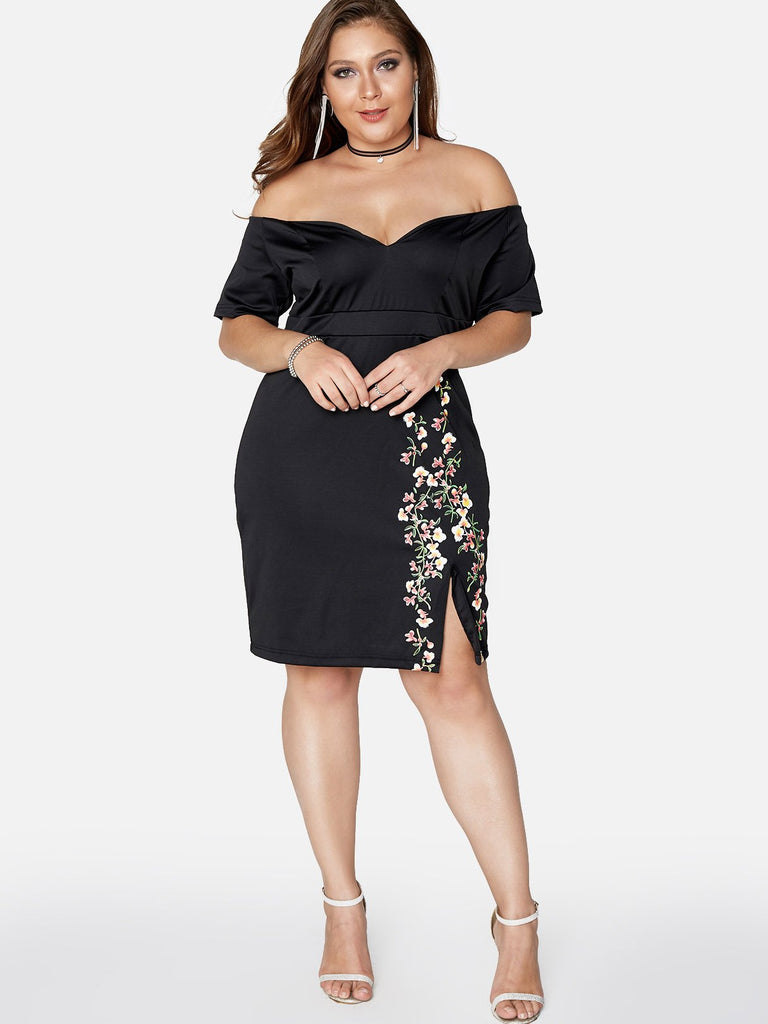 Womens Short Sleeve Plus Size Dresses