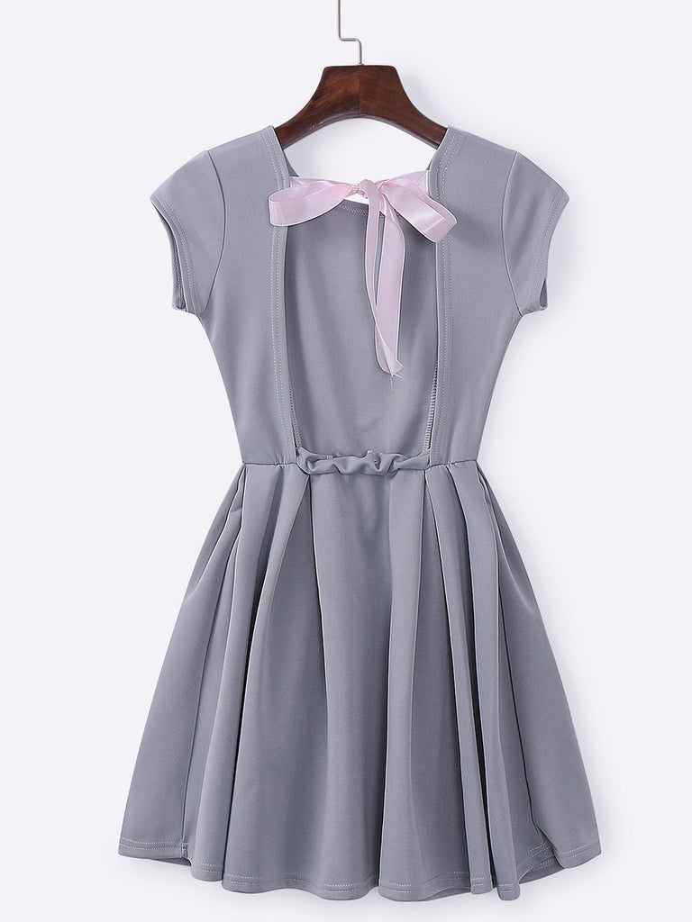 Ladies Short Sleeve Mini Dress