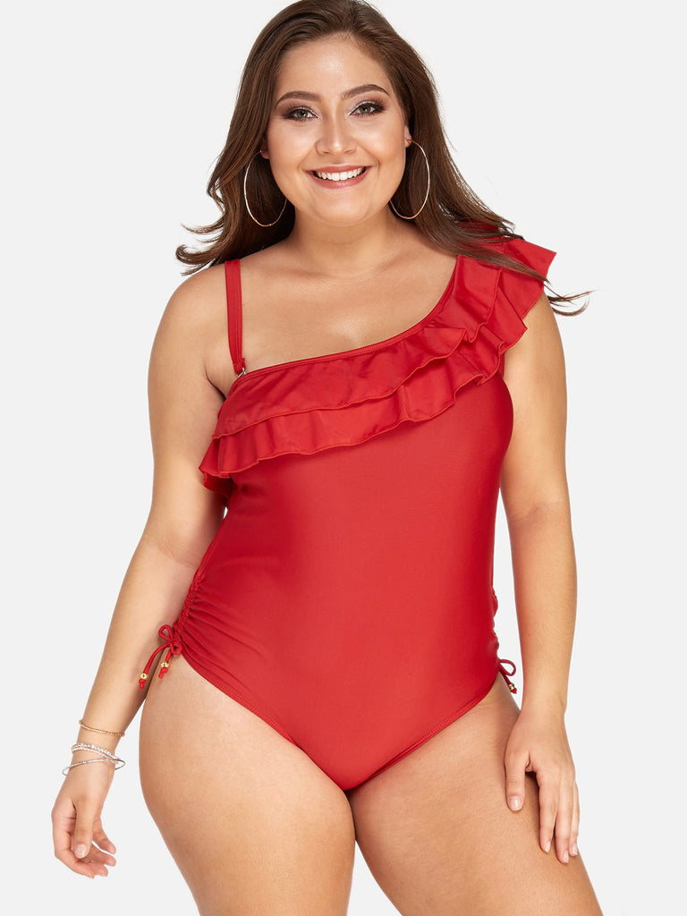 Asymmetrical Plus Size Swimwear