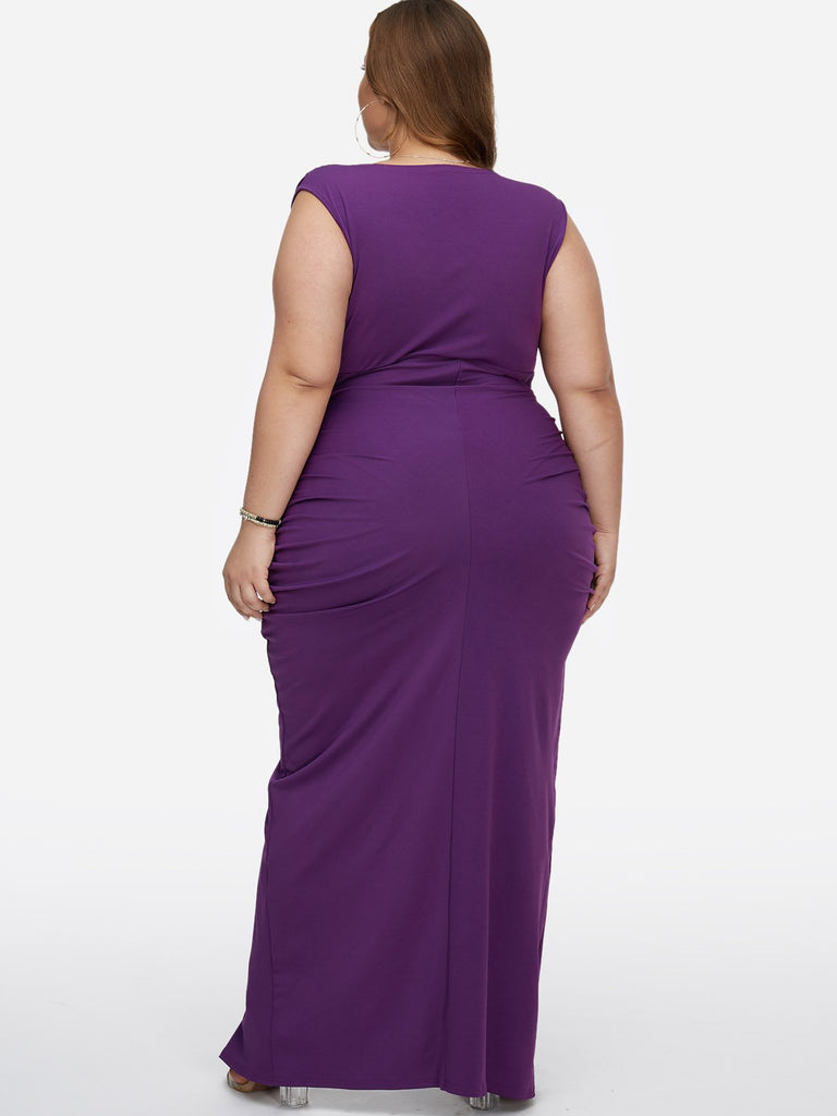 Womens Purple Plus Size Dresses