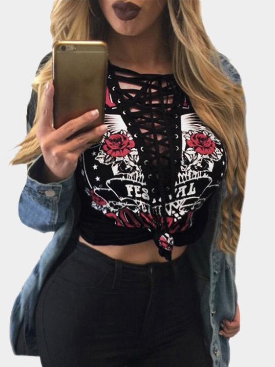 Womens Black T-Shirts