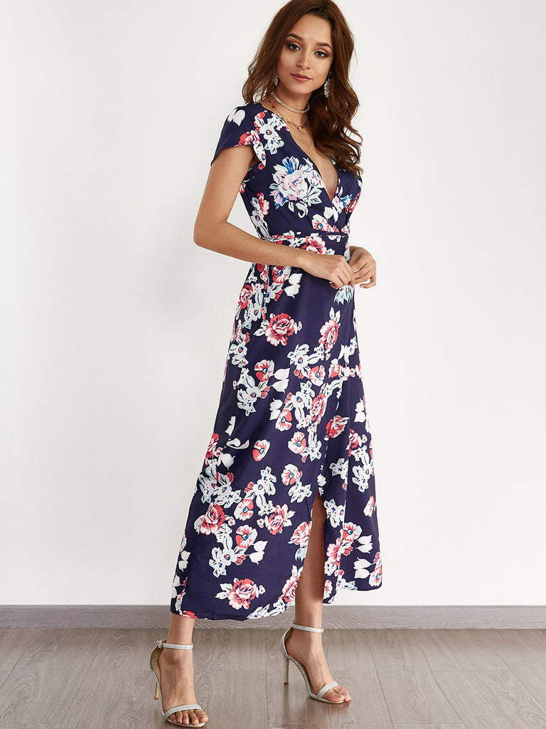 Ladies Short Sleeve Maxi Dress