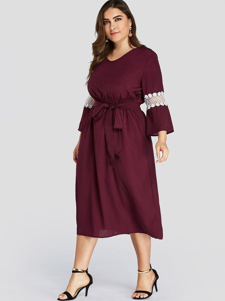 Womens Burgundy Plus Size Dresses